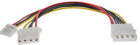InLine 29658 Strom Y-Kabel intern, 1x 13,34cm (5,25) an 1x 8,89cm (3,5) + 1x 13,34cm (5,25)