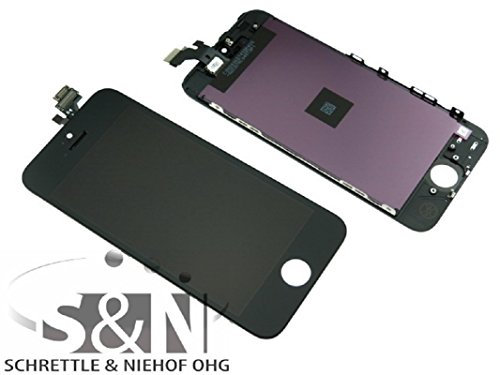 Original iPhone 5 Display Touchscreen Glas Rahmen, schwarz