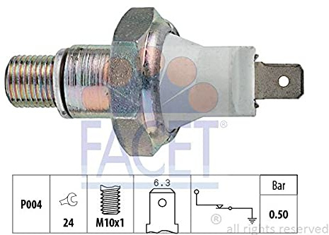 FACET Öldruckschalter Öldrucksensor 7.0119 M10x1 Schlüsselweite: 24 Kompatibel mit LAND ROVER Defender SUV L316, FORD GRANADA GU SCORPIO I Stufenheck GGE