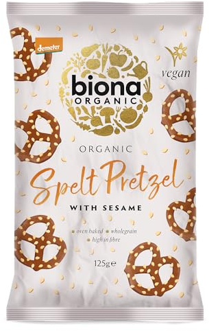 Biona Organic Spelt Sesame Pretzels 125 g (Pack of 4)