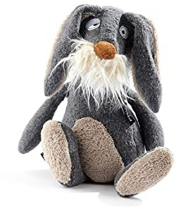SIGIKID 38415 I waas nix Beasts Town Kinder und Erwachsene Kuscheltier empfohlen ab 3 Jahren grau