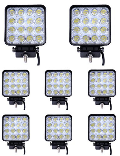 8x48W LED Lampe square Scheinwerfer kaltweiß Spot IP67 Arbeitsscheinwerfer (8)