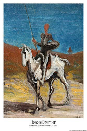 1art1 Honoré Daumier Poster Don Quichotte Und Sancho Pansa, 1868 Plakat | Bild 91x61 cm