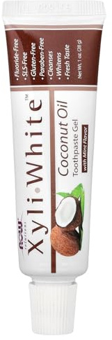 Solutions, XyliWhite, Toothpaste Gel, Coconut Oil, Mint Flavor, 1 oz (28 g), NOW Foods