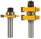 Gasea 2pcs 1/2 Shank Tongue Groove Router Bit Set 3 Teeth T-Shape Wood Milling Cutter Tool Stock Up to 1-1/4