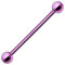 viva-adorno Barbell Piercing Stab Industrial Ohrpiercing Cartilage Stecker Hantel Edelstahl beschichtet Z310i, 1,6x38x5mm, lila
