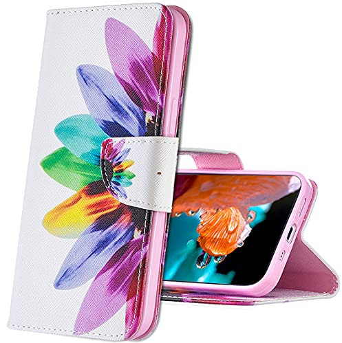 MRSTER Huawei P Smart Z Phone Case Durable Lightweight PU Leather Wallet Phone Case Flip Folio Shockproof Shell Slim Fit Protective Cover for Huawei P Smart Z. BF Sunflower
