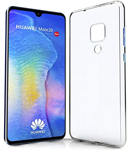 NewTop - Carcasa blanda de TPU transparente, gel de silicona antiarañazos, transparente, fina, flexible, carcasa trasera protectora compatible con Huawei Mate 20/20 Lite/20 Pro/8