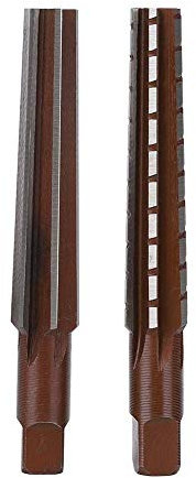 Escariador de cono Morse fino y áspero de 2 uds., Escariador cónico manual de mango recto de acero de alto carbono(MT3#)