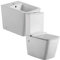 Pack Inodoro completo Cuadrado Fondo Reducido Rimless y Tapa Extrafina con caída Amortiguada + Bidet a Suelo de Baño Moderno - Cerámico Blanco a Juego con inodoro Cuadrado -Sin tapa y Fácil Limpieza