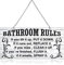 Jetec Bathroom Decor Funny Bathroom Signs Ocean Theme Beach Home Decors Metal Sign Hanging Wall Art Decorative Signs Rustic Wall Art(10 x 5 Inches,White and Black)