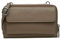 SH Leder Damen Handytasche Umhängetasche Geldbörse Multifunktion Beutel aus Echtleder Verstellbar Schultergurt Handy bis 6,7 Zoll 11,50x19cm Vera G368 (Dunkeltaupe)