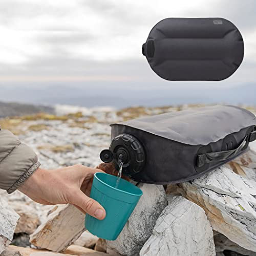 0℃ Outdoor Garrafa de Agua Plegable, Contenedor de Agua a Prueba de Fugas para Acampar, Cubo Plegable Portátil Contenedor de Almacenamiento para Viajes, Senderismo, Pesca, Jardinería,Negro,20l