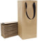 20 Stück braune Wein-Geschenktüten mit Bandgriffen, Großpackung 15,2 x 12,7 x 38,1 cm, Kraftpapier-Flaschentüten für Champagneralkohol