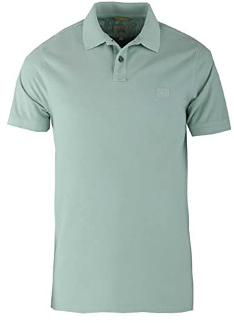 Camel Active Poloshirt Kurzarm Polokragen geknöpft Logo-Stick jadegrün Größe M