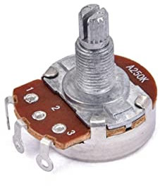 Milisten A250k Potentiometer Gitarrenpotentiometer für Bass Audio Tonpotentiometer Grob Geriffelter Schaft