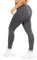 SMILODOX Leggings Damen Amaze Pro mit Scrunch, Butt Lift Sporthose High Waist V-Shape Trainingshose Seamless Blickdicht Yogahose Für Sport Fitness Alltag, Größe:XS, Color:Anthrazit Melange
