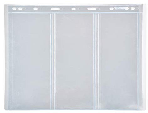 Briefmarkenalbum mit 10 Universal-Sammelblättern, 9-Loch-System, Transparente 3-Linien-Blätter