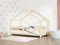 Benlemi SET: Natur Hausbett LUCKY 90x200 cm mit Schublade BUDDY sowie Kinder-Schaumbettmatratze METROPOLIS 90x200 cm Bettenhaus mit Lattenrost/Rollrost aus Massivholz