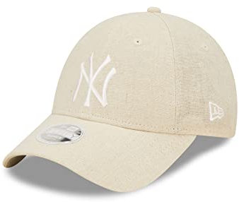 New Era Baseball Fanartikel New York Yankees MLB Frauen Beige Leinen verstellbar 9Forty Adjustable Cap - One-Size