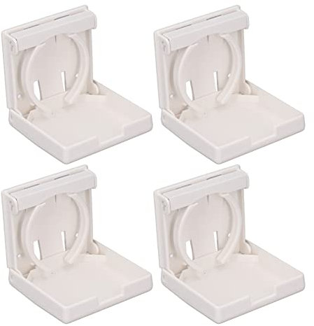 Portavasos Ajustable, 4 Piezas Portavasos Plegable que Ahorra Espacio Resistencia a los Arañazos Multifuncional para Camiones, Automóviles y Barcos (Blanco)