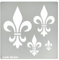 Aleks Melnyk No.250 Modello di stencil in metallo, Giglio Fiorentino, Simbolo Fleurs de LYS, Fleur-de-lis francese, fiore di giglio, ornamento, vintage, Normografo per Disegno Tecnico