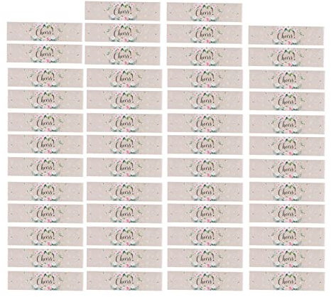 50 Stück Flaschenverpackungen Für Hochzeit, Brautparty, Rosa Blumen-Wasserflaschen-Etiketten, Dekoration, Gastgeschenke, Wasserflaschen-Etiketten, Aufkleber Für Babyparty-Geschenke Mit Blumenmotiv