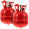 Party Factory Ballongas-Set aus 2x 0,14m³/140l Helium für je 20 Luftballons, 2 Einwegflaschen mit Heliumgas und Füllventil für Heliumballons