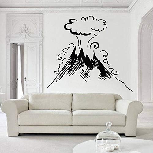 Wandtattoo Vulkan Natur Landschaft Vinyl Heimdekoration Wohnzimmer Büro Kunst Wandaufkleber 64X57 Cm