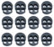 CHENNAN 12 Stück Kordelklemme Kordel Stopper mit 2 Loch rostfreie Feder Metall Kordelstopper Flach Button Loch Kordelklemme Stopper Schnellverschluss für Kleidung, Schuhe, Shorts, Rucksack (Schwarz)
