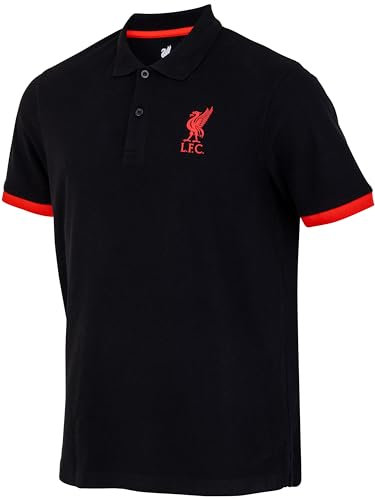 Liverpool F.C. Poloshirt LFC Offizielle Kollektion, Schwarz , XL