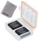 Batmax Lot de 2 batteries DMW-BLG10 DMW-BLG10E DMW-BLE9 avec étui de rangement et étui pour carte mémoire pour Panasonic DC LX100 II GX9 TZ200 TZ95 TZ90 DMC TZ100 TZ80 GF6 GX7 GX80 LX100 S6