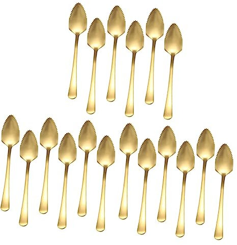 Ciieeo Lot De 3 Cuillères À Fruits Cuillères À Dessert Couverts En Acier Inoxydable Cuillères À Glace Faciles À Nettoyer Robustes Pour Cappuccino Et Expresso 6 Pièces X 3