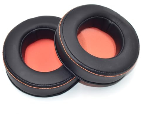 INF Ersatz Ohrpolster für Audio Technica ATH-M50 M40 M40FS M30 M35 M20, Proteinleder und Memory-Schaum, Bessere Klangqualität, Schwarz