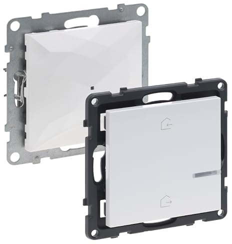 LEGRAND, SEANO with Netatmo Unterputz-Gateway, Funk-Gateway, Master-Switch „Kommen/Gehen“, LED-Batteriestatus, 3 V-Batterie (8 Jahre Lebensdauer), Wandsender, Smart Home-Set, Farbe: Ultraweiß, 765630