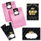 12 Einladungskarten incl. 12 Umschläge zum Geburtstag Hochzeit Jubiläum Kindergeburtstag VIP Disco Jungen Mädchen Jungendliche Erwachsene Einladung incl. 12 Umschläge, 12 Tüten/rosa, 12 Aufkleber