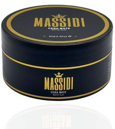 Massidi Matte Clay Haarwachs für Herren, mittlerer Halt, parfümiertes Mattwachs, Styling-Wachs, 80 g