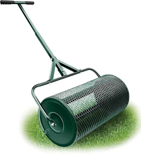 ZJGFCB 24-Zoll-kompoststreuer, Leichter Miststreuer, Verstellbarer Langer Griff, Langlebig, Leicht, Zum Top-Dressing Von Kompost, Schmutz, Mulch, Dünger, Erde