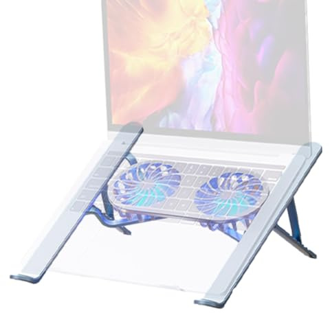 Pad di raffreddamento per computer - Supporto per laptop con ventola - Pad di raffreddamento pieghevole per laptop con doppie ventole - Dispositivi