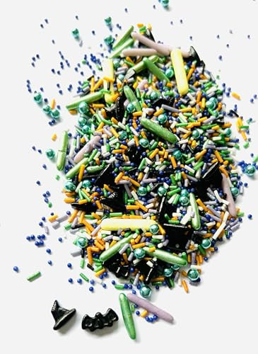 Cherry on the cake Streuselmix Hexen Essbare Deko I Streusel I Zuckerstreusel I Zur Deko von Cupcakes, Muffins, Torten, Kuchen uvm. (40g)