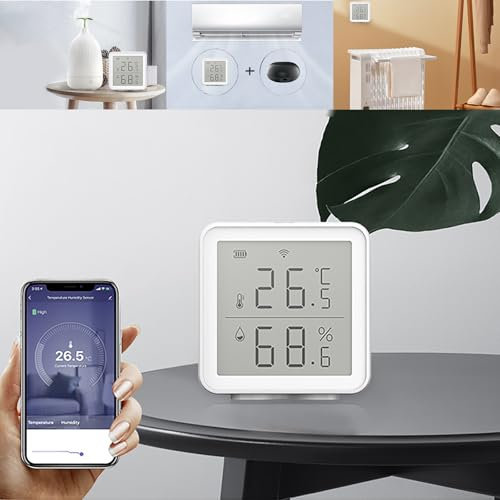 termometro digital casa, termometro wifi, higrometro digital control con App, para hogar, invernadero, garaje interior de bebés de habitació