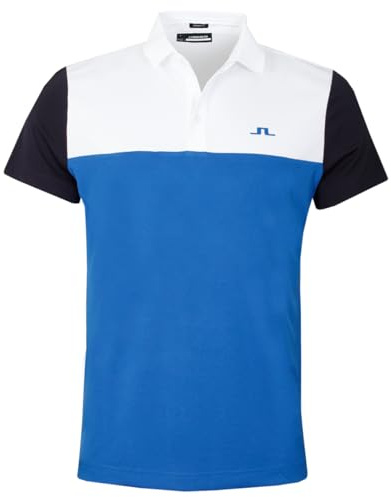 J.Lindeberg Mens Keenan Colourblock Stretch Golf Polo Shirt