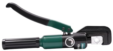 Qussse Pince à sertir hydraulique manuelle 6T, 4 à 70 mm², avec 8 pochoirs hexagonaux, pour tuyaux en aluminium, tuyaux en plastique, tuyaux PEX