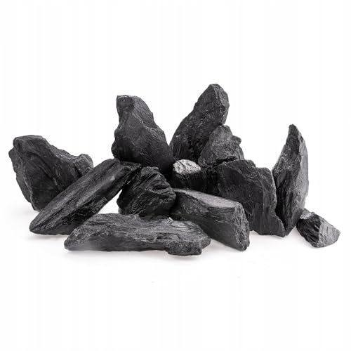 TD STONES Aquarium Schiefersteine Schwarz Holz 15 kg – Strukturierte Natursteine Deko für Aquascaping, Rückwand & Höhlen – Terrarium Zubehör – Handverlesen, Wasserneutral, Sofort Einsetzbar Dekosteine