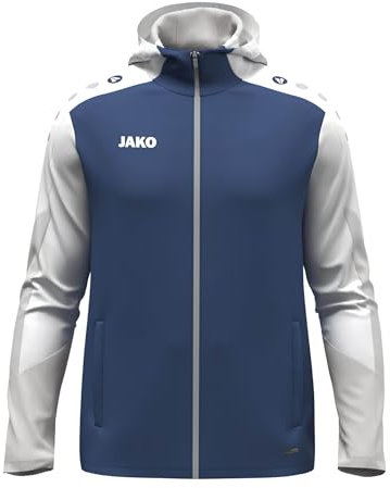 JAKO Unisex Kapuzenjacke Dynamic, skyblue/weiß/marine, 4XL