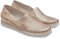 Fluchos - Zapato mocasín de Piel,sin Cordones,Suela Blanca de Goma,Rejilla,Calado,Plantilla Extraible, para: Mujer Color: Platino Talla:39