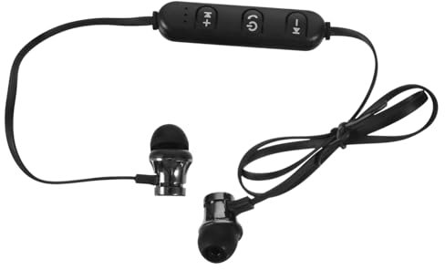 HOMSFOU -Ear Kopfhörer Mit Mikrofon Metall Stereo Bass Kabellose Schweißresistente Ohrhörer Geräuschunterdrückung Für Sport Und Freizeit Kompatibel Mit Smartphones Und Tablets