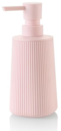 Moderne Seifenspender Rosa Kunststoff Spülmittelspender, Seifenspender Bad für Badezimmer, Arbeitsplatte, Küche, Soap Dispenser mit Pumpspender (Rosa)