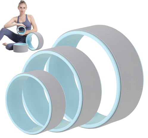 Yoga Rad 3er Pack,stabile und komfortable Rückenrollen für Anfänger.Zur Verbesserung der Wirbelsäulenversteifung und Dehnung des Rückens,mit einer Gewichtskapazität von bis zu 150kg