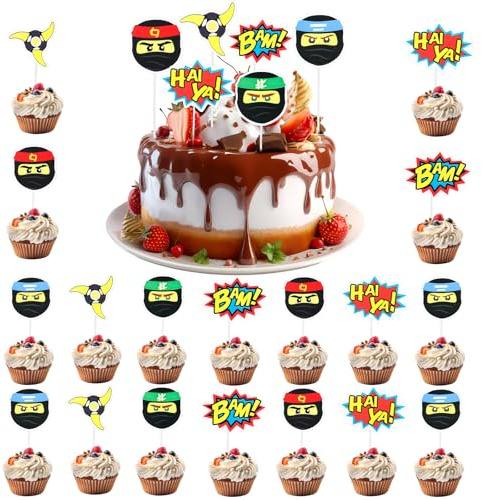 24 PCS Cartoon Tortendeko Geburtstag Kinder, Cupcake Topper Deko, Geburtstagstorte Deko, Kuchen Deko für Junge Mädchen Kinder Geburtstag Party Dekoration Supplies